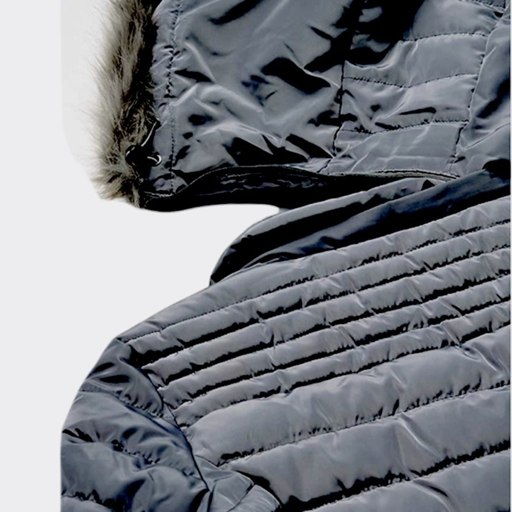 Kenneth Cole NY Faux Fur Trim Hooded Puffer Jacket - Picture 6 of 15